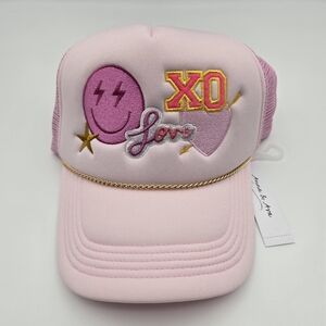 NEW Anna & Ava Pink Adjustable Trucker Hat Cap XO LOVE